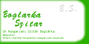boglarka szitar business card