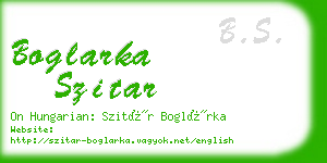 boglarka szitar business card